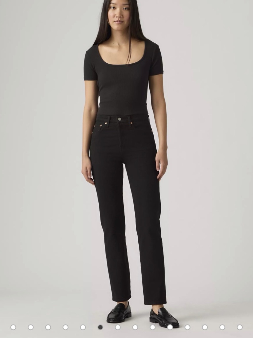 Levi's Black wedgie Straight Leg Jeans - Women's